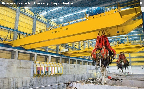 crane in garbage industry